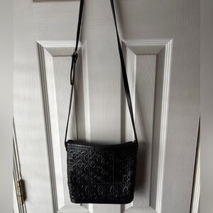 CEM Vintage Black Patterned Shoulder Bag